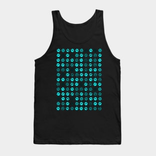 Blue Paw Prints Tank Top